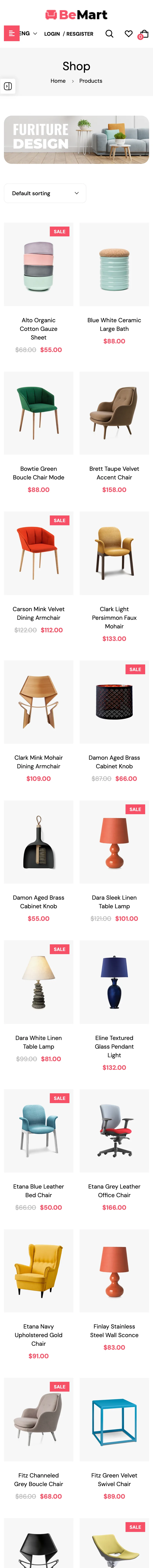 Bemart collection page — mobile