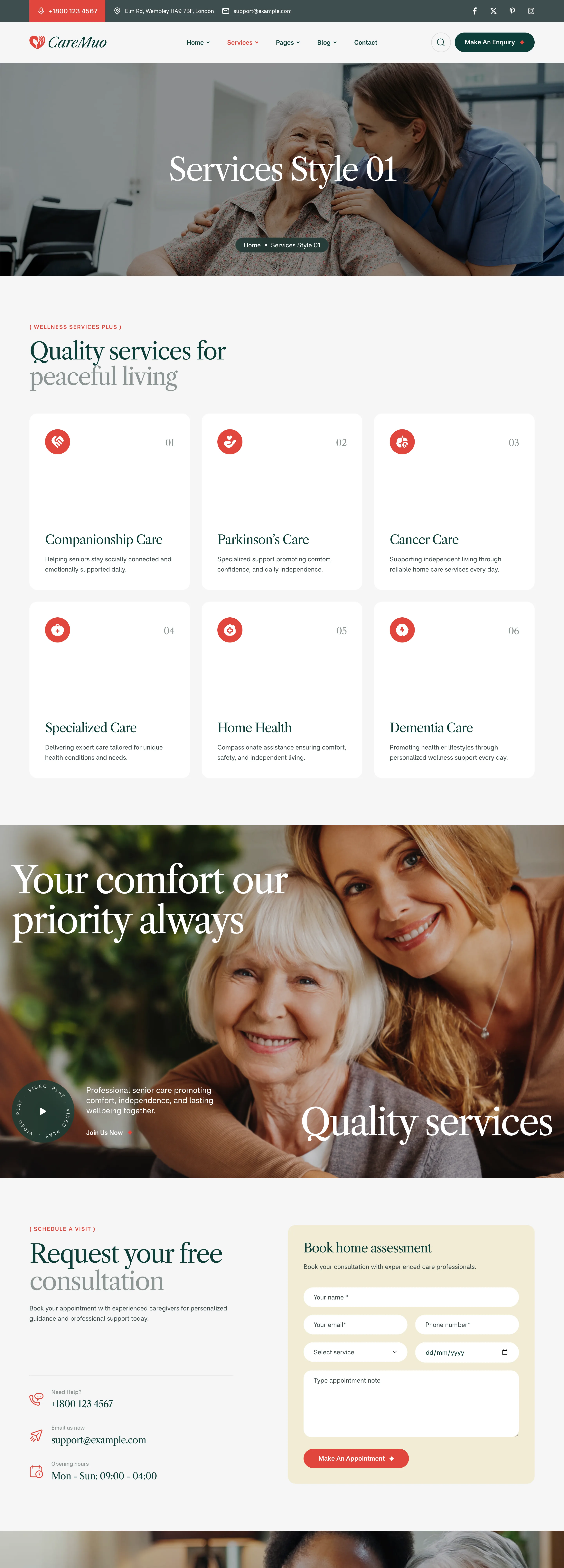Caremuo collection page — desktop