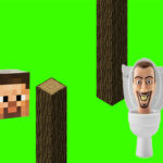 Spinning Skibidi Toilet Flappy Minecraft